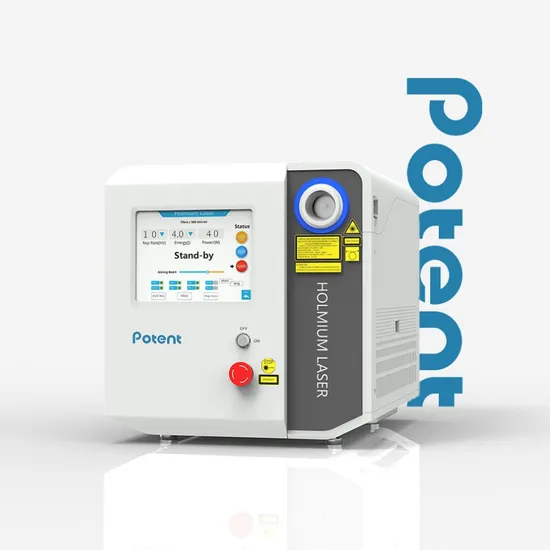 Fabricante de equipos quirúrgicos Urología Instrumento médico terapéutico con láser de holmio para quitar el polvo de piedra